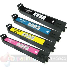 HP 823 + HP 824 Pack Ahorro 4 Cartuchos de Tóner Genéricos: CB380A + CB381A + CB382A + CB383A-1