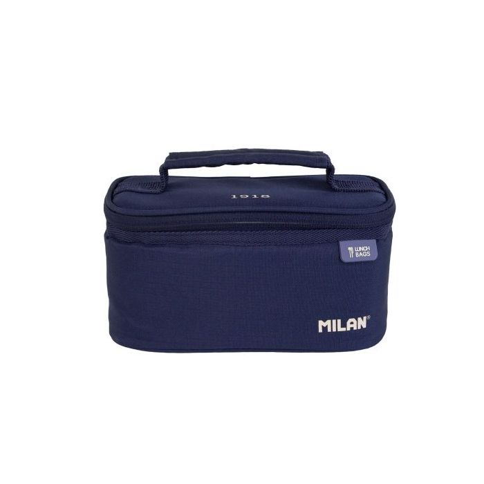 Milan Coleccion 430 Bolsa Isotermica Porta Alimentos 1,5L - Incluye 1 Recipiente para Alimentos - Interior Aislante Termico - Apertura Total - Color Azul
