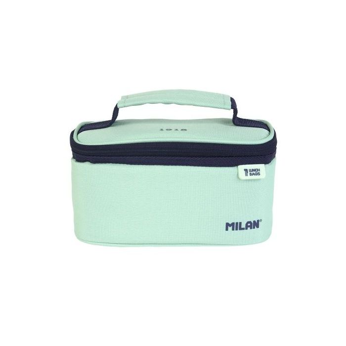 Milan Coleccion 430 Bolsa Isotermica Porta Alimentos 1,5L - Incluye 1 Recipiente para Alimentos - Interior Aislante Termico - Apertura Total - Color Verde