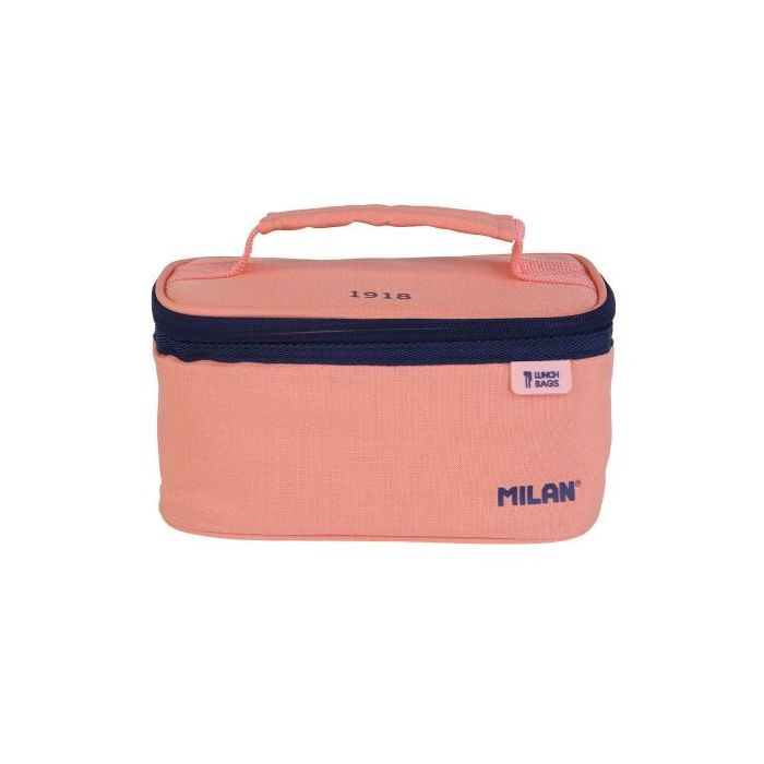 Milan Coleccion 430 Bolsa Isotermica Porta Alimentos 1,5L - Incluye 1 Recipiente para Alimentos - Interior Aislante Termico - Apertura Total - Color Rosa