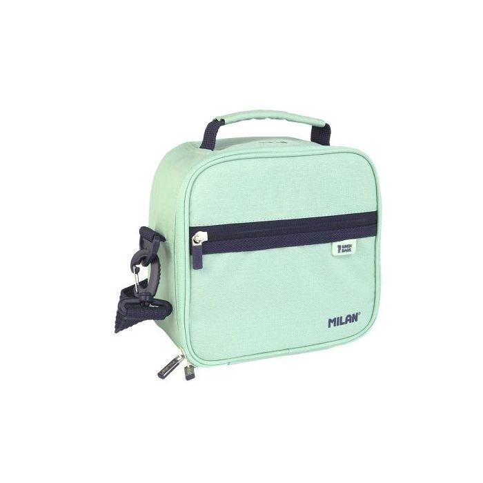 Milan Coleccion 430 Bolsa Isotermica Porta Alimentos 3,5L - Incluye 3 Recipientes para Alimentos - Interior Aislante Termico - Apertura Total - Correa Regulable y Extraible - Color Verde