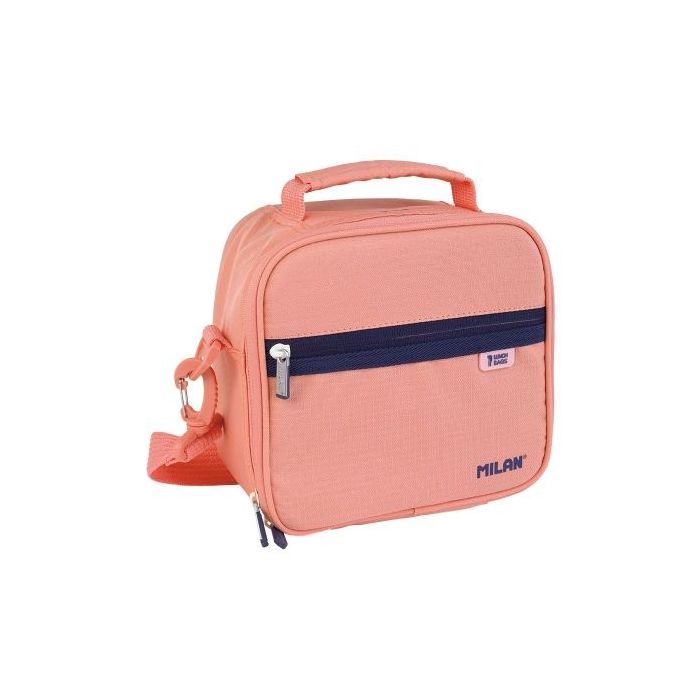 Milan Coleccion 430 Bolsa Isotermica Porta Alimentos 3,5L - Incluye 3 Recipientes para Alimentos - Interior Aislante Termico - Apertura Total - Correa Regulable y Extraible - Color Rosa
