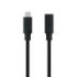 Nanocable Cable Prolongador USB-C 3.2 Macho a USB-C 3.2 Hembra - Gen2x2 20Gbp - 100W 5A - 4K 60Hz - 1.5 Metros - Color Negro