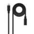 Nanocable Cable Prolongador USB-C 3.2 Macho a USB-C 3.2 Hembra - Gen2x2 20Gbp - 100W 5A - 4K 60Hz - 2 Metros - Color Negro