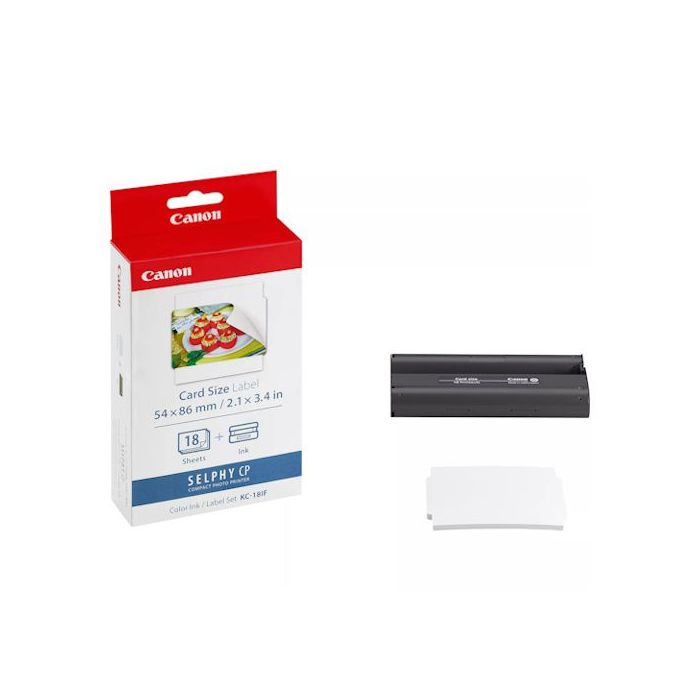 Canon KC-18IF Pack de de Tinta de Color + 18 Hojas de Papel Adhesivo 54x86mm
