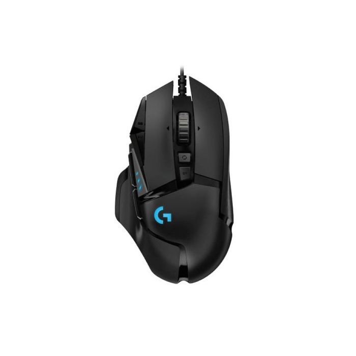 Logitech G502 Hero Raton USB 25600dpi - 11 Botones Programables - Iluminacion LED - Uso Diestro - Cable de 2.10m - Color Negro