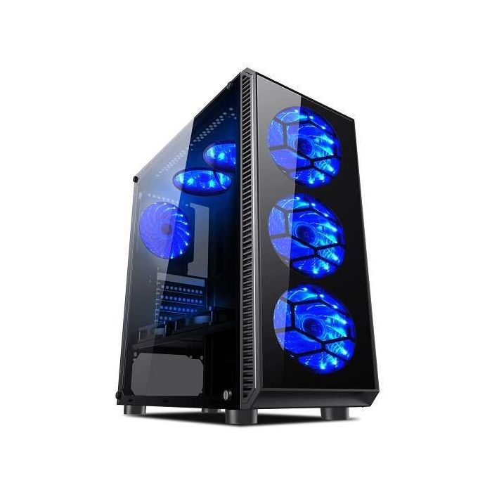L-Link Avatar Caja ATX - Cristal Templado - 2x SSD/HDD 3.5" - 3x SSD/HDD 2.50" - 6 Ventiladores LED Incluidos - USB 3.0,  USB 2.0