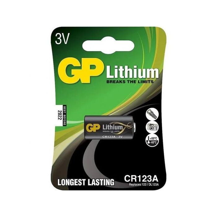 GP Lithium CR123A Pack de 1 Pila 123A 3V