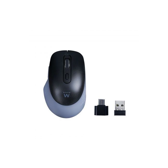 Ewent EW3243 Raton Inalambrico USB 3200dpi - 6 Botones - 2,4Ghz y Bluetooth - Uso Diestro - Color Negro/Gris