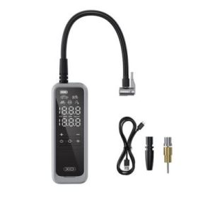 XO CZ018 Inflador de Aire Portatil - Pantalla LCD - 3 Bocas - Powerbank 5000Mah - Linterna