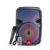 XO F51 Altavoz Karaoke - Bluetooth 5.0 - 10W - Funcion TWS - Iluminacion RGB - Microfono con Cable - Mando a Distancia - Color Negro