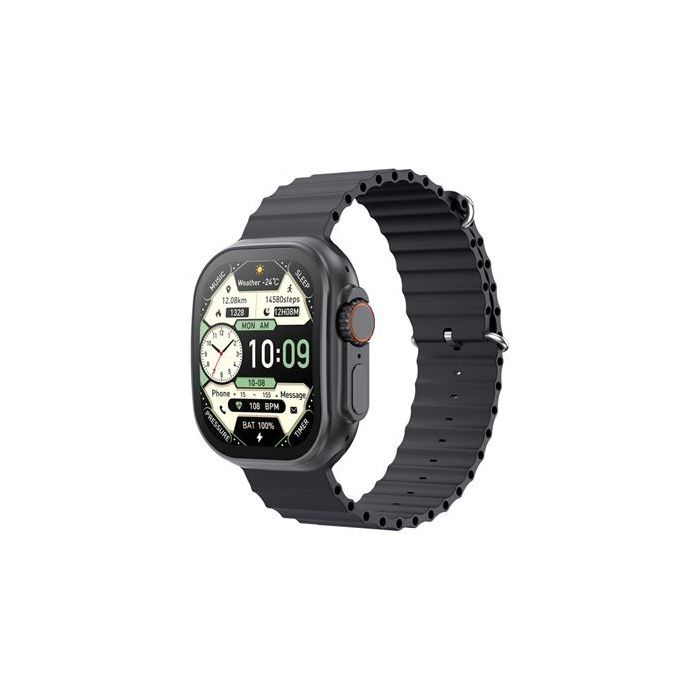 XO M11 Ultra Reloj Smartwatch Pantalla Cuadrada 2,01" Curva - Llamadas BT - NFC - Multideporte - Tensiometro, Pulsometro y Control de Oxigeno - Cargador Magnetico - Color Negro
