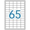 Apli Pack de 6.500 Etiquetas Rectangulares 38 x 21.2mm - 100 Hojas por 65 Etiquetas - Adhesivo Removible - Cantos Rectos - Color Blanco
