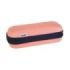 Milan Coleccion 430 Estuche Portatodo Ovalado Semirrigido - Compartimento Interior de Malla - Tejido Resistente a las Roturas y Rasgaduras - Color Rosa