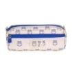 Milan Coleccion 460 Portatodo Rectangular - 2 Compartimentos con Cremallera - Color Beige/Azul