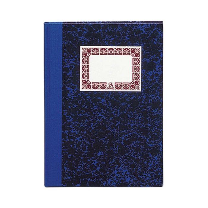 Dohe Cuaderno Cartone Rayado Horizontal de 100 Hojas - Folio Natural - Tapa en Tres Piezas con Lomera de Tela - Interior en Papel Offset de 70g/m2 - Cosidos a Hilo Vegetal - Lomo Azul