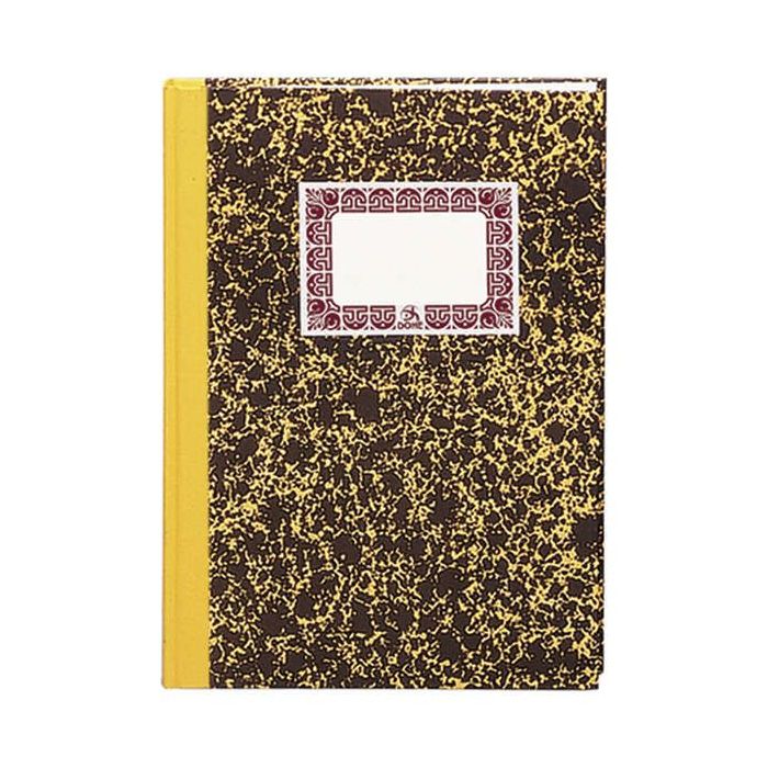 Dohe Cuaderno Cartone Modelo Cuentas Corrientes de 100 Hojas - Folio Natural - Tapa en Tres Piezas con Lomera de Tela - Interior en Papel Offset de 70g/m2 - Cosidos a Hilo Vegetal - Lomo Amarillo