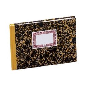 Dohe Cuaderno Cartone Cuentas Corrientes de 100 Hojas - Cuarto Apaisado - Tapa en Tres Piezas con Lomera de Tela - Interior en Papel Offset de 70g/m2 - Cosidos a Hilo Vegetal - Lomo Amarillo