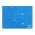 Dahle 10692 Plancha de Corte A2 45x60cm - 5 Capas con Nucleo Resistente al Corte - Lineas de Orientacion - Color Azul