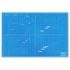 Dahle 10693 Plancha de Corte A1 60x90cm - 5 Capas con Nucleo Resistente al Corte - Lineas de Orientacion - Color Azul