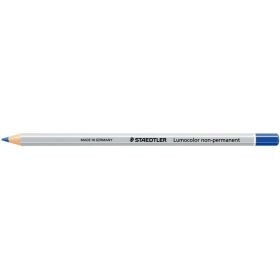 Staedtler Lumocolor 108 Lapiz de Color Hexagonal - Especial para Superfiices Lisas - Marcado Opaco - Color Azul