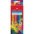 Faber-Castell Super Mine Ergonomics Pack de 12 Lapices de Colores Triangulares Ergonomicos - Mina de 4mm - Resistencia a la Rotura - Colores Surtidos