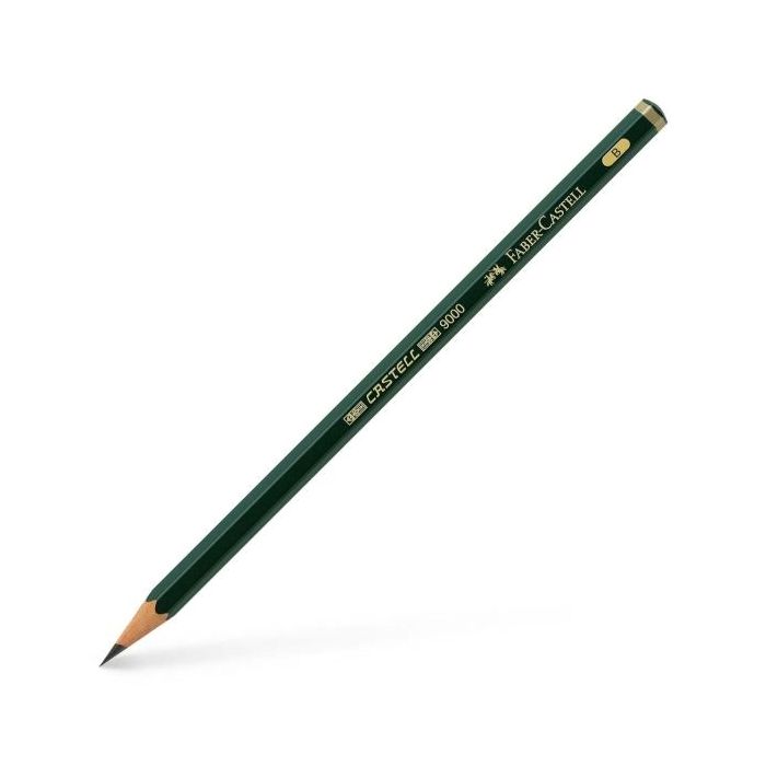Faber-Castell Castell 9000 Lapiz de Grafito B - Mina Resistente a la Rotura - Ecologico