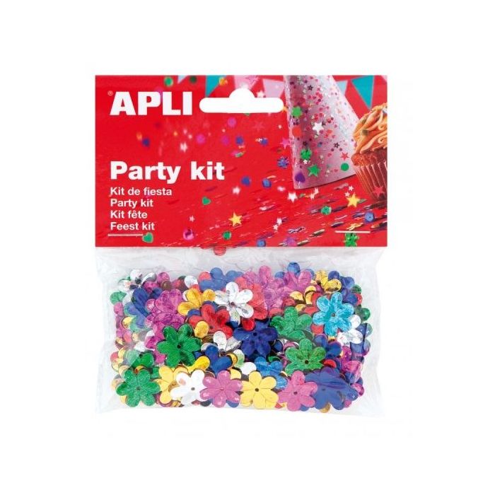 Apli Bolsa de Confeti con Forma de Flor - Ideal para Fiestas y Manualidades - Colores Surtidos
