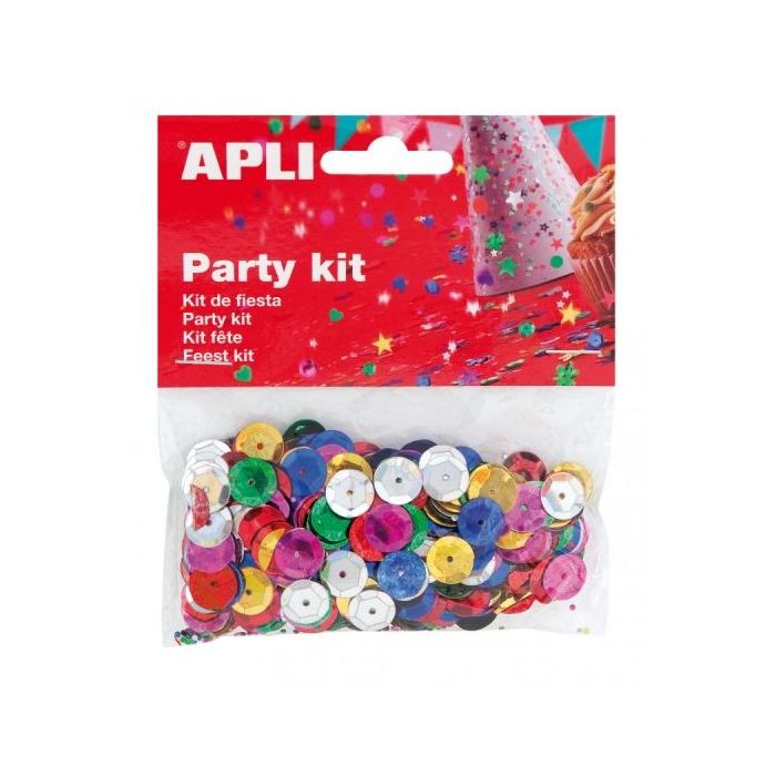 Apli Confeti Lentejuela - Ideal para Fiestas y Manualidades - Colores Surtidos