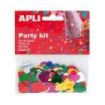 Apli Bolsa de Confeti Corazon Metalizado - Ideal para Fiestas y Celebraciones - Colores Surtidos
