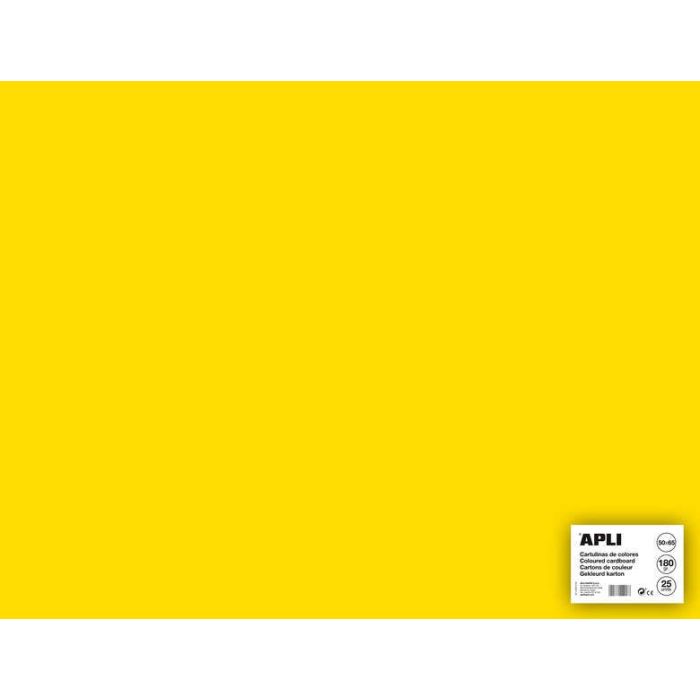 Apli Cartulina Amarilla 50 x 65cm 170g 25 Hojas