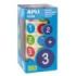 Apli Rollo de 900 Gomets Redondos con Numeros Ø 20 mm - Adhesivo Removible Base Agua - Fomenta Aprendizaje - Libre de Disolventes - Colores Surtidos