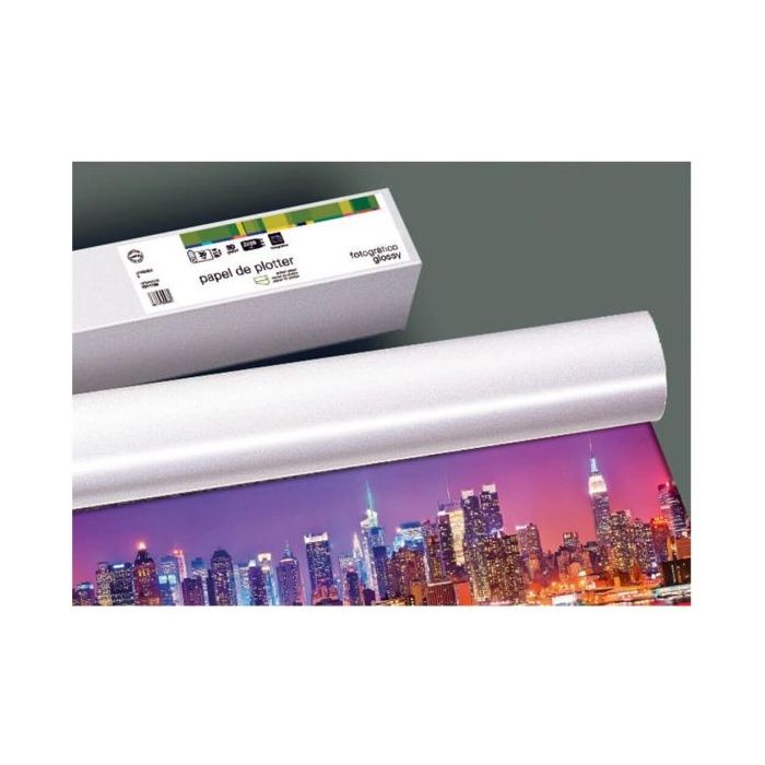 Fabrisa Bobina de Papel Fotografico Glossy para Plotter 180gr - Medidas 610mm x 30m