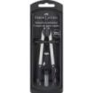 Faber-Castell Compas de Ajuste Rapido - Articulaciones en ambos Brazos - Accesorios de Recambio - Adaptador Universal