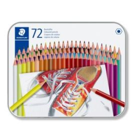 Staedtler 175 Caja Metalica de 72 Lapices Hexagonales de Colores - Colores Surtidos