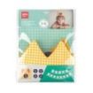 Apli Kids Corona de Cumpleaños - Con Numeros del 1 al 5 - Ajustable y Reversible - Fabricada en Tela - Color Amarillo y con Cuadros