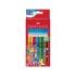 Faber-Castell Colour Grip Pack 10+2 Lapices de Colores Triangulares con Grip de Agarre - Con Espacio para el Nombre - Colores Surtidos