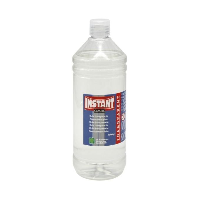 Instant Classic Super Clear Cola Transparente 1000gr - Apto para Uso Infantil y/o Domestico - Sin Disolventes - Transparente