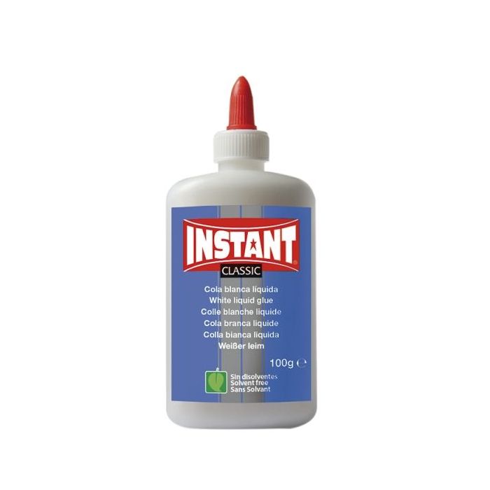 Instant Classic Cola Blanca 100gr - Apto para Uso Infantil y/o Domestico - Sin Disolventes - Color Blanco