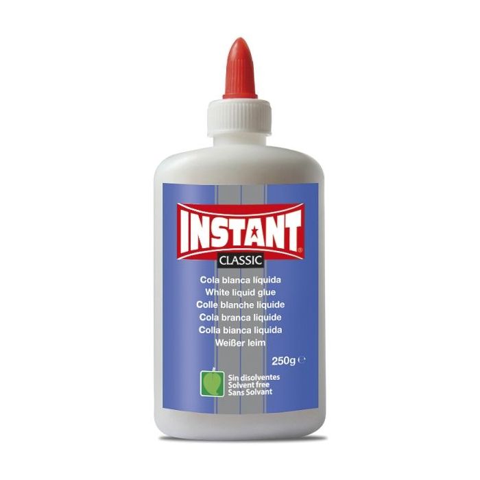 Instant Classic Cola Blanca 250gr - Apto para Uso Infantil y/o Domestico - Sin Disolventes - Color Blanco