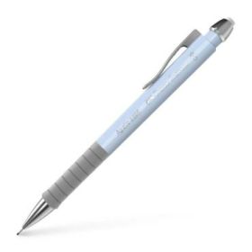Faber-Castell Apollo Portaminas - Trazo 0.5mm - Agarre Ergonomico - Goma de Borra Integrada - Cuerpo Color Azul Claro