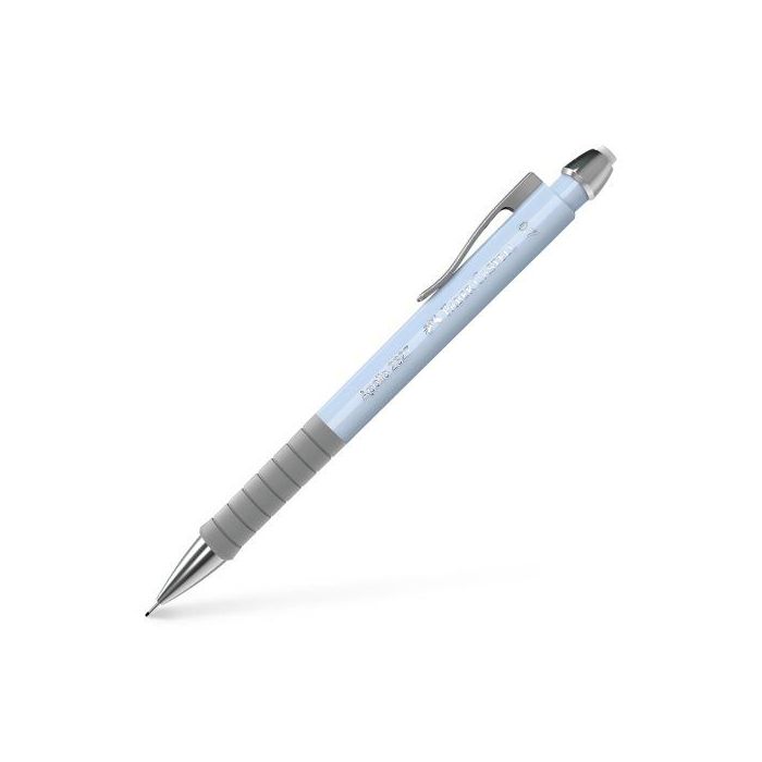 Faber-Castell Apollo Portaminas - Trazo 0.7mm - Agarre Ergonomico - Goma de Borra Integrada - Cuerpo Color Azul Claro