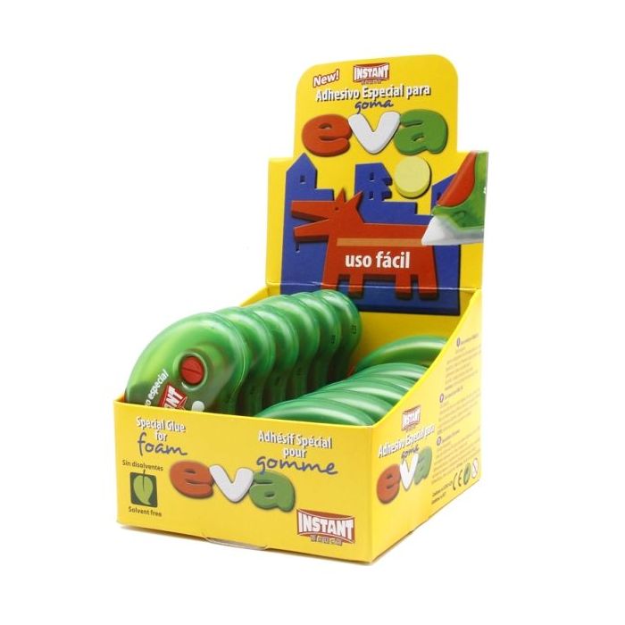 Instant Roller de Adhesivo Especial para Goma EVA - Aplicacion Limpia y Facil - Pegado Instantaneo - Sin Disolventes