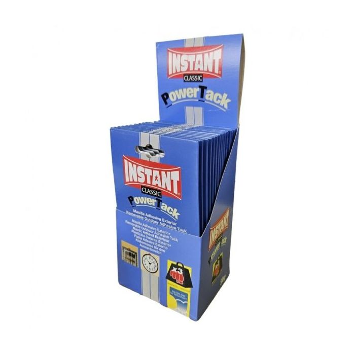 Instant Power Tack Classic Pack de Masilla Adhesiva 50gr - Apta para Uso Exterior - Resistente a los Rayos Ultravioleta del Sol y la Lluvia