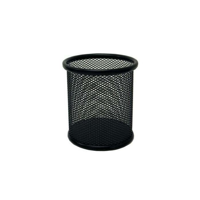 Biskmark Portalapices Redondo Metalico de Rejilla - Medidas 10 x 8cm - Color Negro