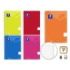 Golden Pack de 5 Cuadernos Espiral 80 Hojas 90gr Cuadricula - Tamaño 4º - Tapa de Polipropileno - Colores Surtidos