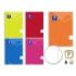 Golden Pack de 5 Cuadernos Espiral 80 Hojas 90gr Liso - Tamaño Folio - Tapa de Polipropileno - Colores Surtidos