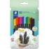Staedtler Triplus Fineliner 334 Pack de 10 Rotuladores de Punta Fina en Envase de Carton - Trazo de 0.3mm Aprox - Diseño Ergonomico - Tinta Base de Agua - Colores Surtidos