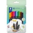 Staedtler Triplus Fineliner 334 Pack de 10 Rotuladores de Punta Fina en Envase de Carton - Trazo de 0.3mm Aprox - Diseño Ergonomico - Tinta Base de Agua - Colores Surtidos