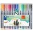 Staedtler Triplus Fineliner 334 Pack de 20 Rotuladores de Punta Fina - Trazo 0.3 mm Aprox - Tinta Base de Agua - Colores Surtidos